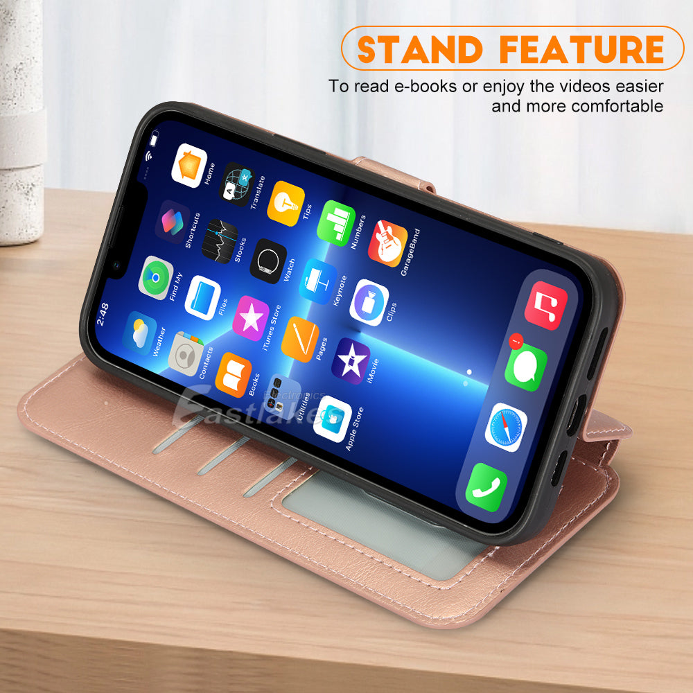 Leather Flip Wallet Case Case For Apple iPhone13 12 Mini Pro Max - Eastlakes Electronics